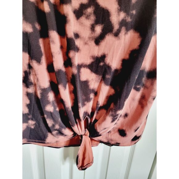 Torrid Super Soft 1 Shirt Women Tie Dye Cupro Tie Front Knit Top 1X NEW - Picture 4 of 6